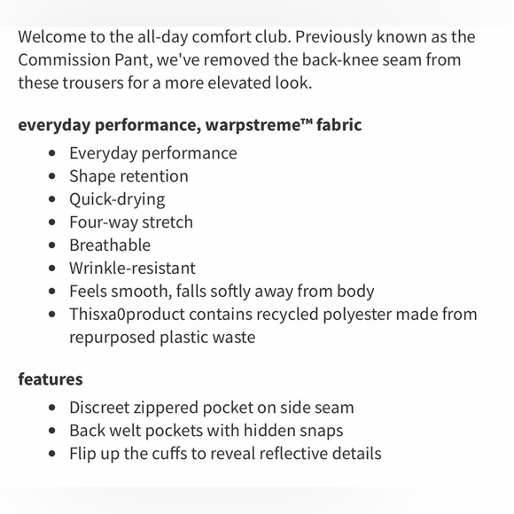 Lululemon ABC Slim-Fit Trouser Size 38 - Picture 4 of 9